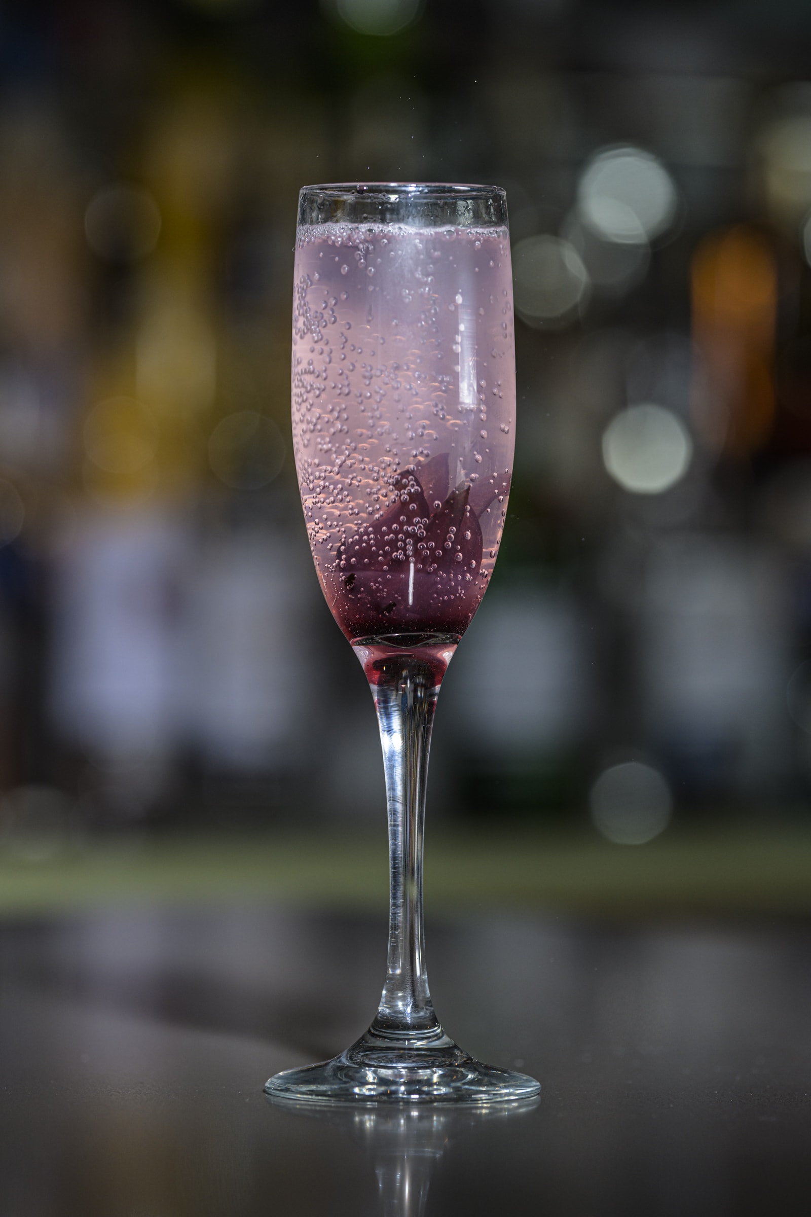 Lavendar Champagne Drink