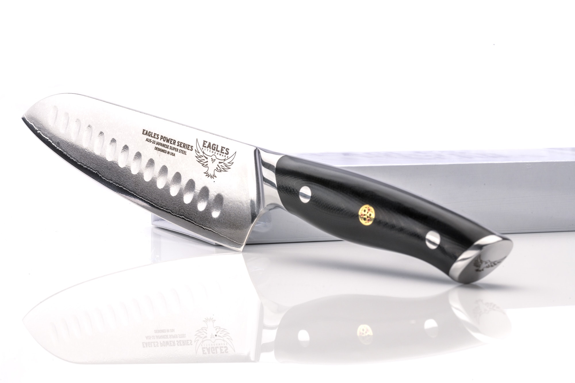 chef santoku knife product photography white