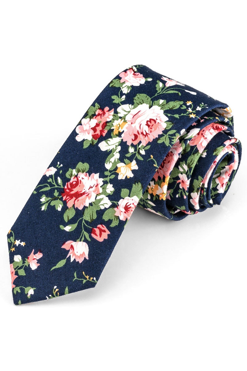 menswear tie floral roll