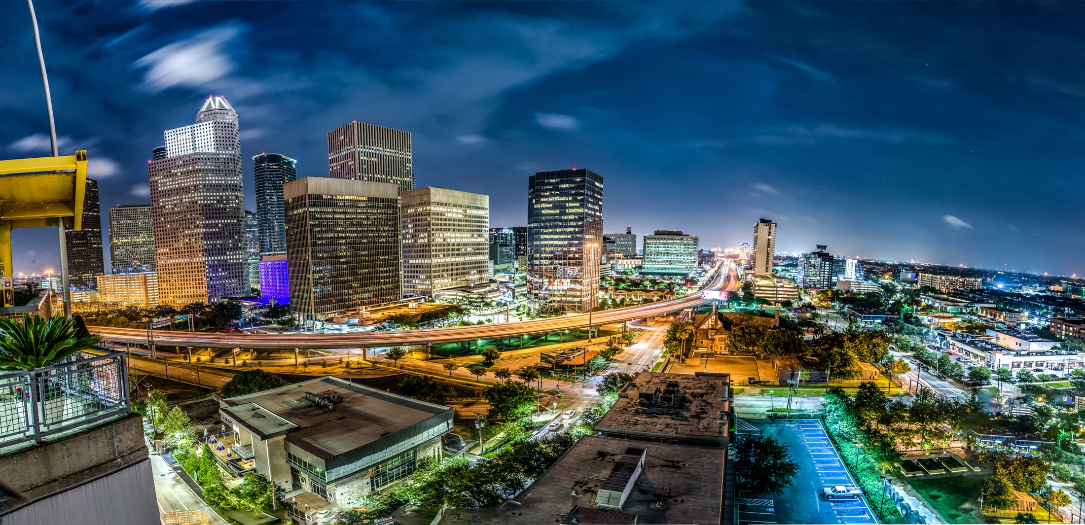 Downtown Houston Post Oak Lofts Vibrant Skyline