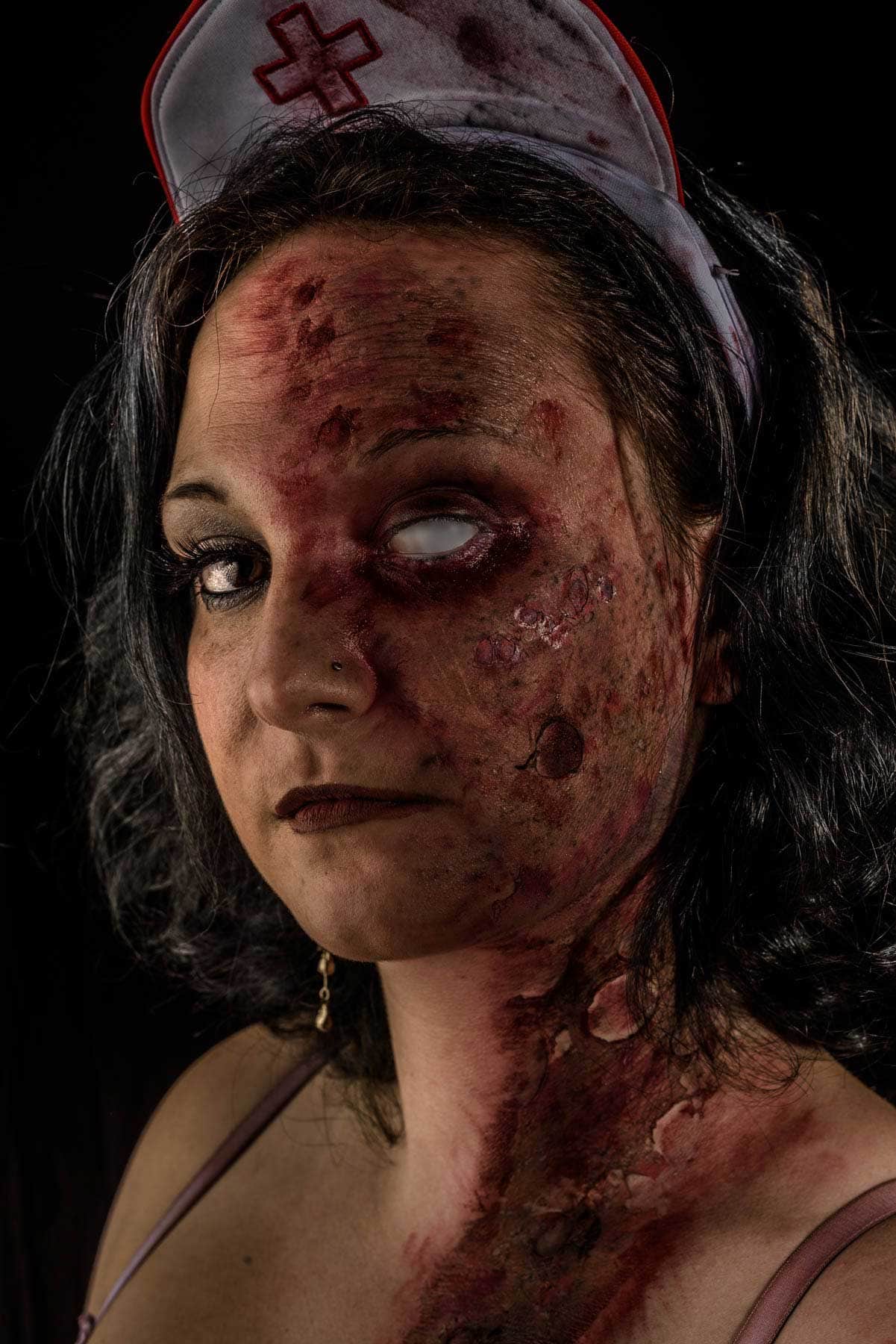 special effects sfx burn makeup Halloween nurse