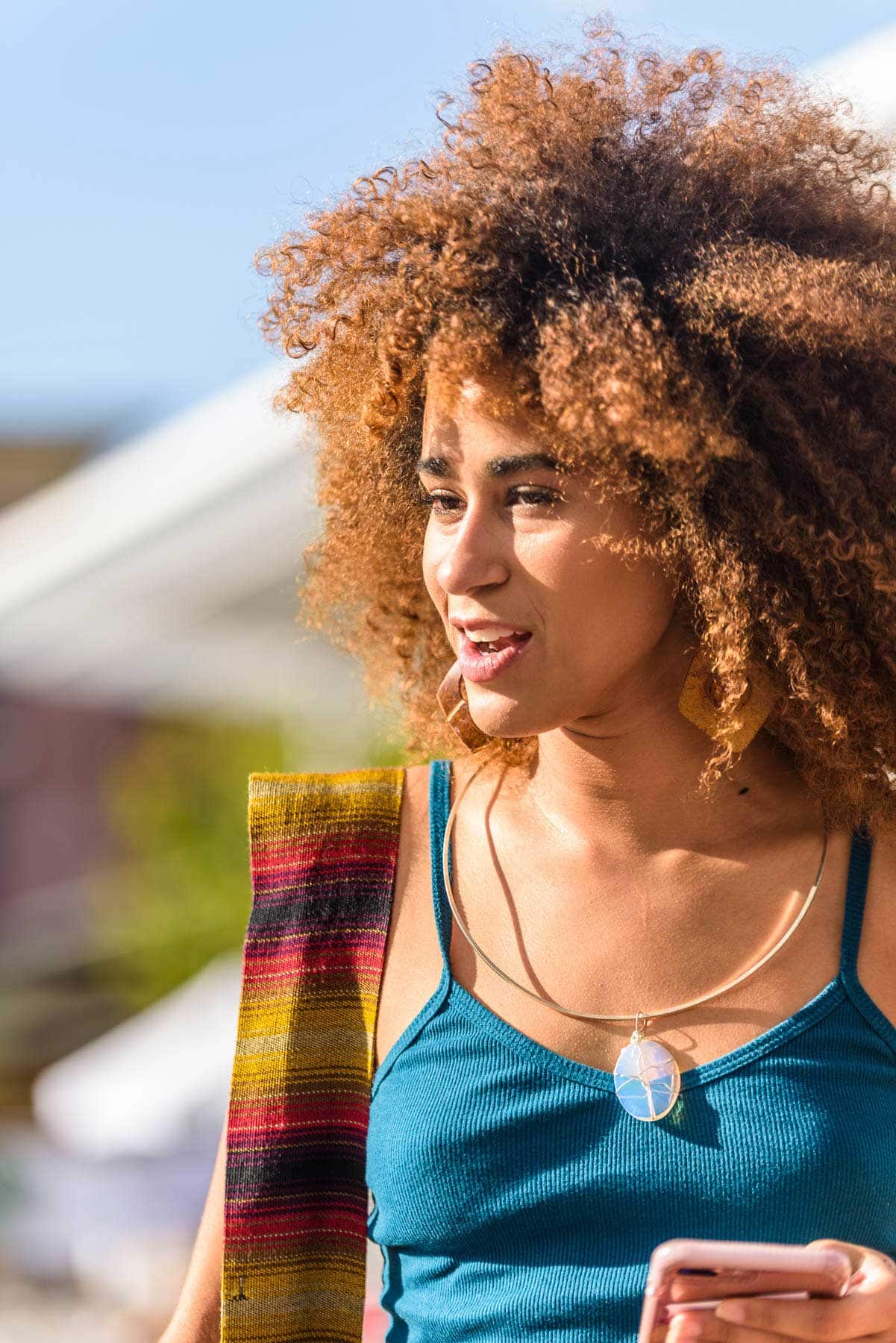 amazing hair at a yoga festival