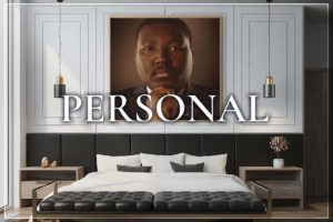 Powerful Portrait over a bed