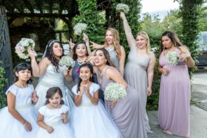 Wedding-Photography-bride-bridesmaids-garden-outdoor-event